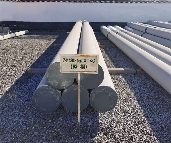 陇南430×15米×T×G终端电线杆