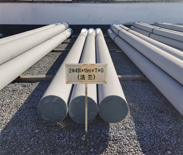 陇南430×15米×T×G砼电力电杆